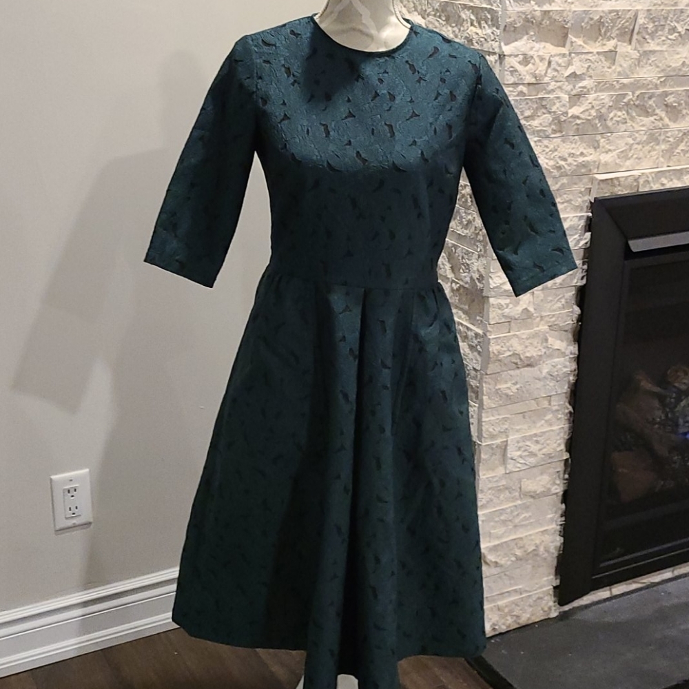 Free people Green & Black pattern dress
